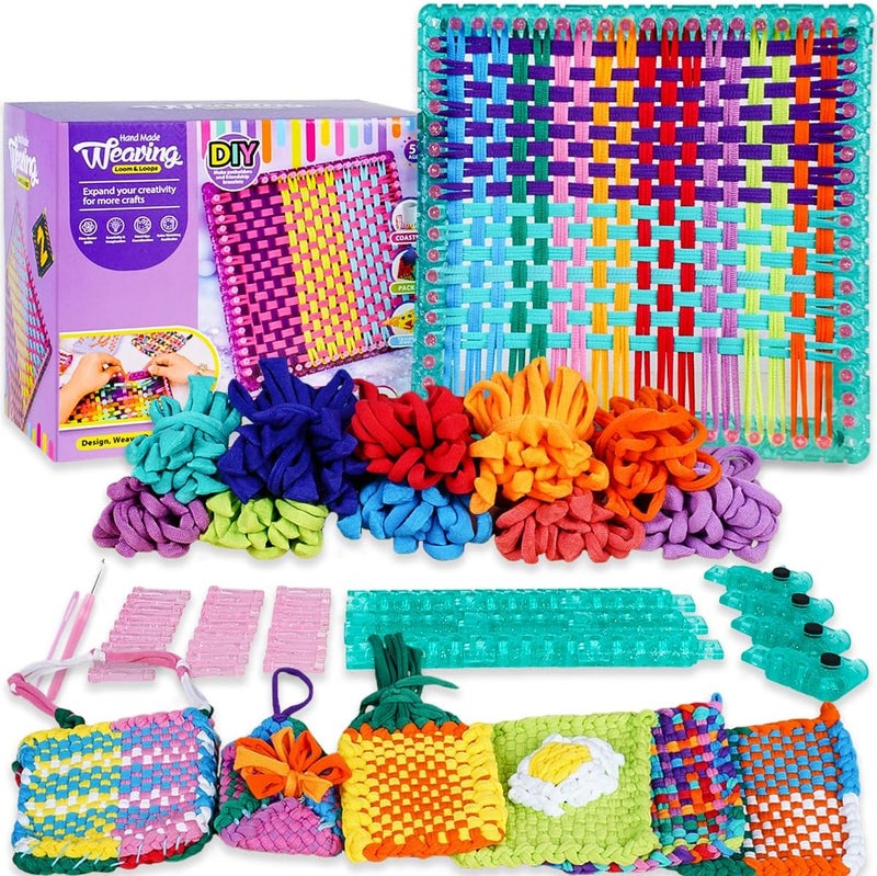Disracker Weaving Loom Kit for Potholder Making - DIY Arts and Crafts for Kids and Adults, Includes 288 Loops & Step-by-Step Instructions, Ideal Gifts for Girls Ages 5 6 7 8-12 13 - Image 1